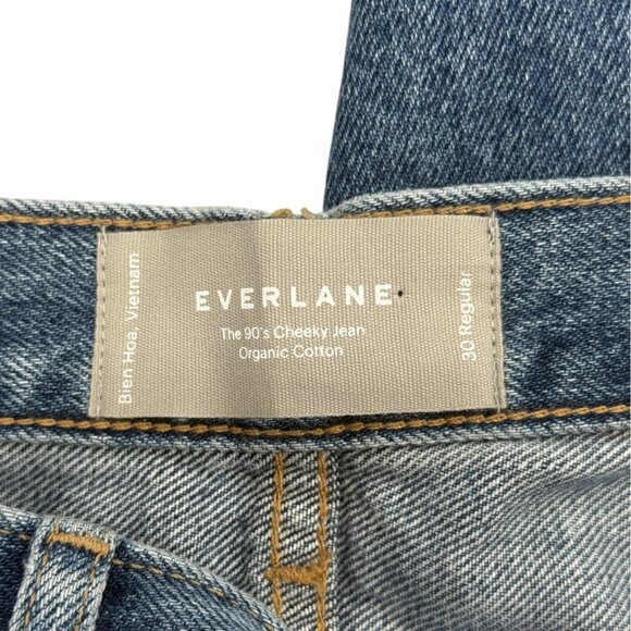 Everlane Womens Size 30 Jeans 90s Cheeky Jean High-Rise Blue Organic Cotton NEW - Picture 4 of 10